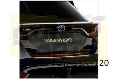 Toyota Yaris (9/20-) Sierlijst achterklep ''Coral Red 3U7'', -, Nieuw, Ophalen of Verzenden, Toyota