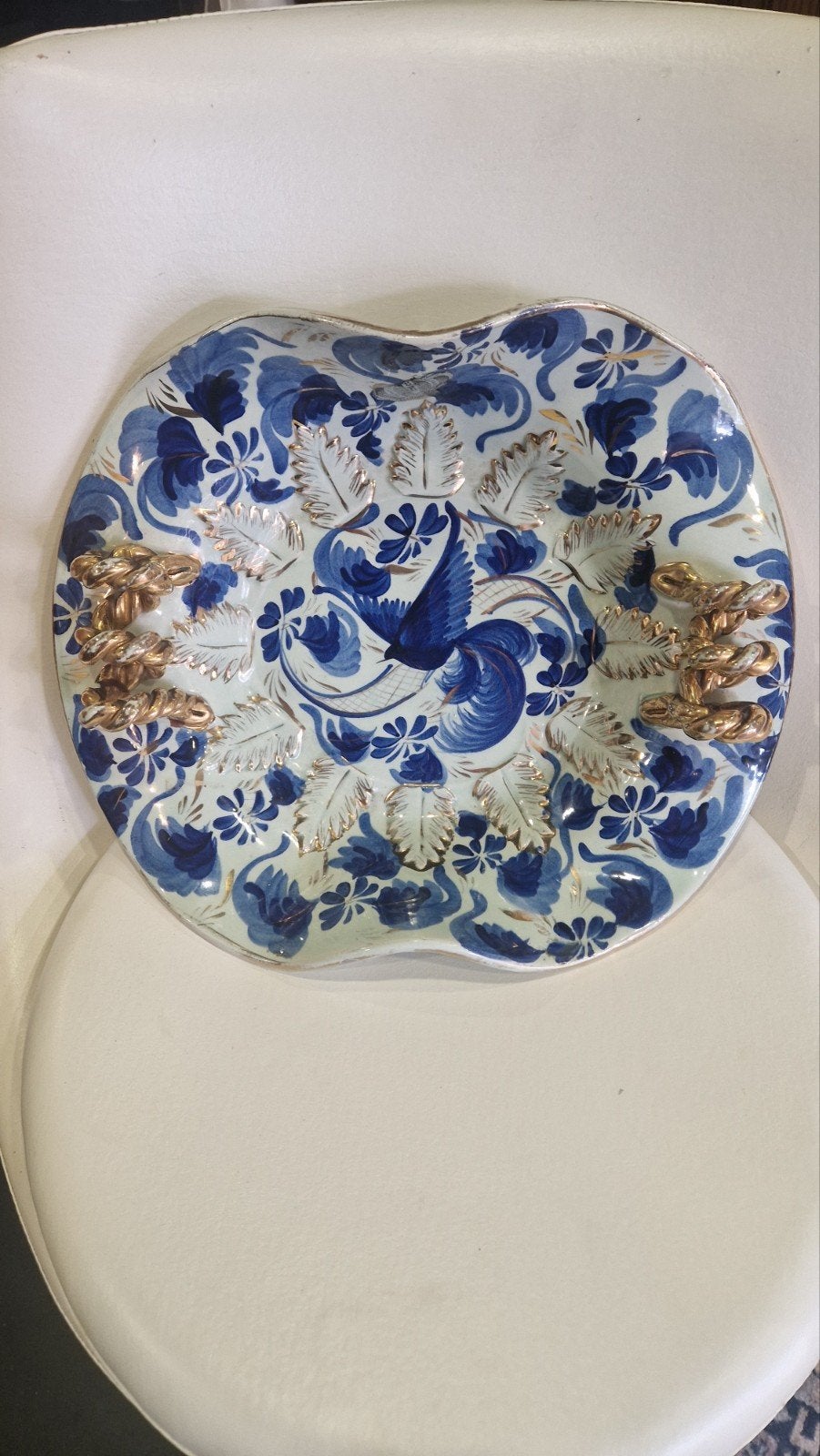 Antieke H. Bequet Quaregnon Delfts Blauwe Schaal, Ophalen of Verzenden