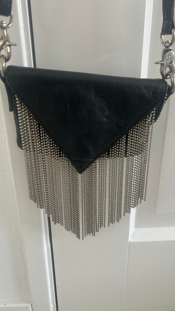 Depeche Prachtige leren tas - Zo goed als nieuw, Verzenden, Zo goed als nieuw, Zwart, Handtas