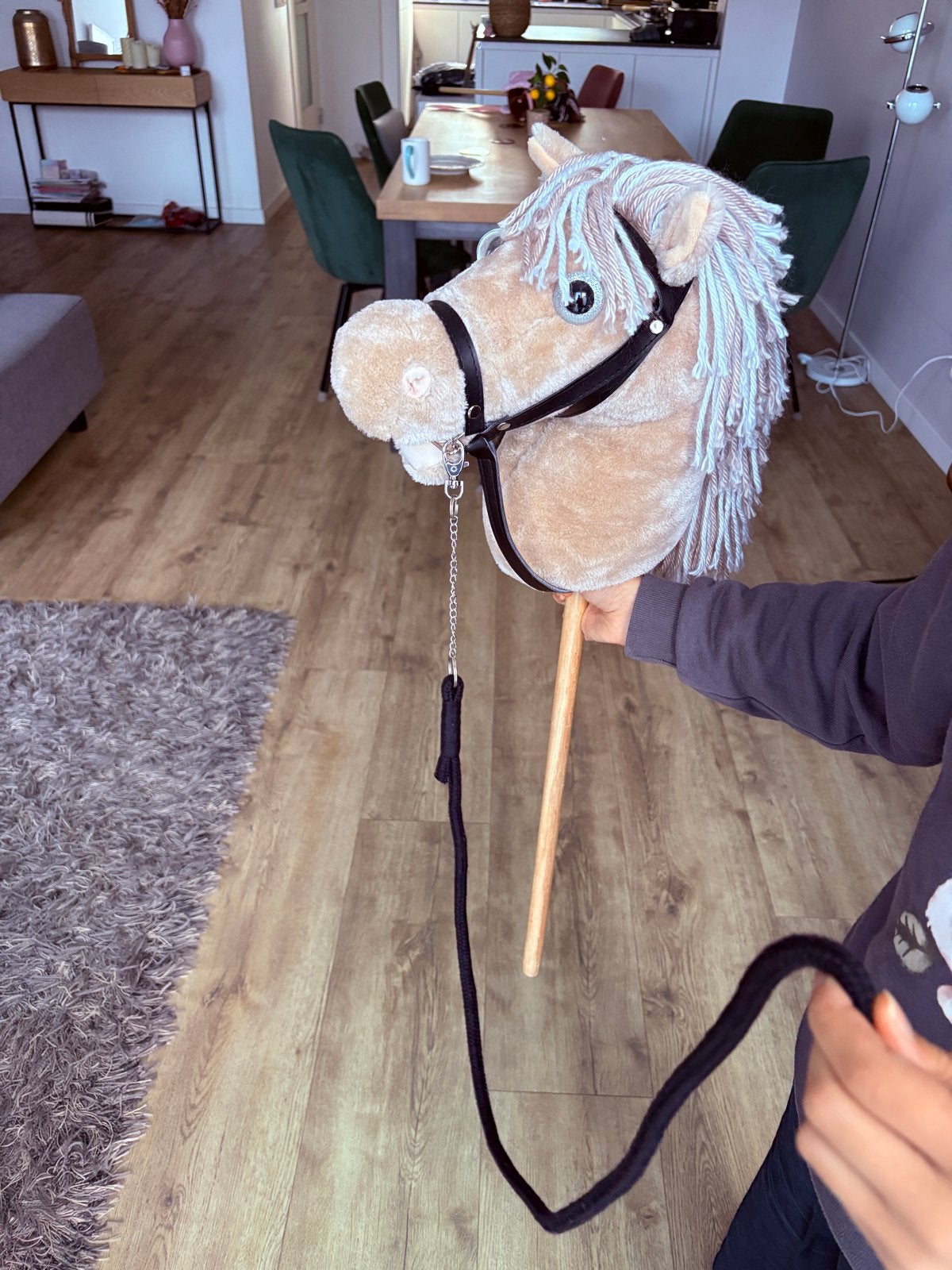 Leuke Hobby Horse met hoofdstel en touw in nette staat, Ophalen, Zo goed als nieuw, Jongen of Meisje