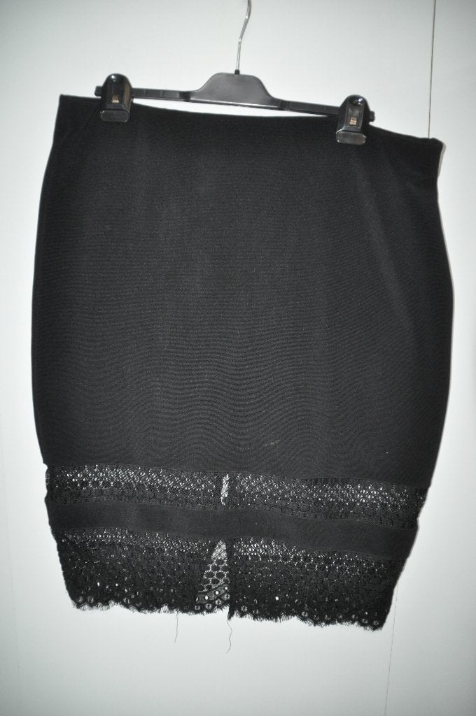 W40W Rok Zwart maat 48 geen vlekken MS Mode, Zwart, Maat 46/48 (XL) of groter, Ophalen of Verzenden, Zo goed als nieuw