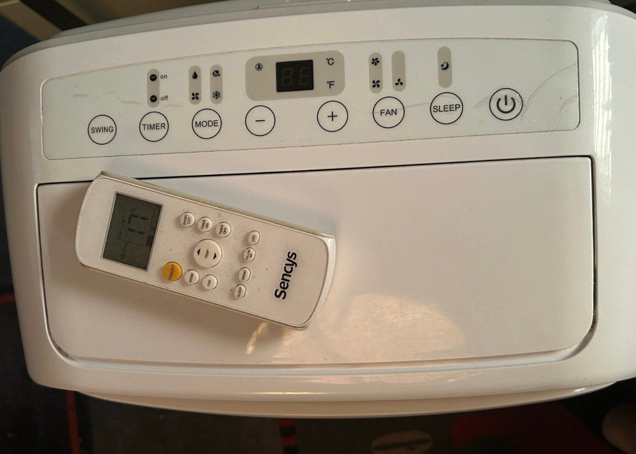 Sencys 9000 BTU Mobiele Airco - koelt super, Ophalen, Minder dan 60 m³, 3 snelheden of meer, Zo goed als nieuw