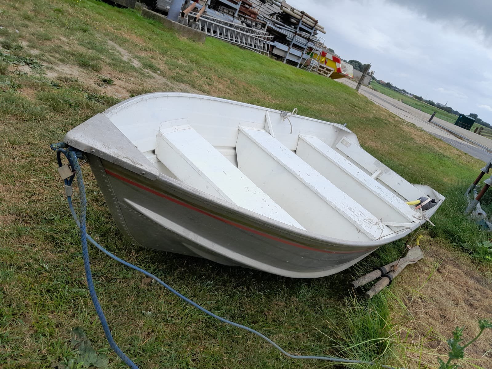 Visbootje met 5 pk buitenboordmotor, aluminium, Ophalen, Overige merken, Gebruikt, 5 pk