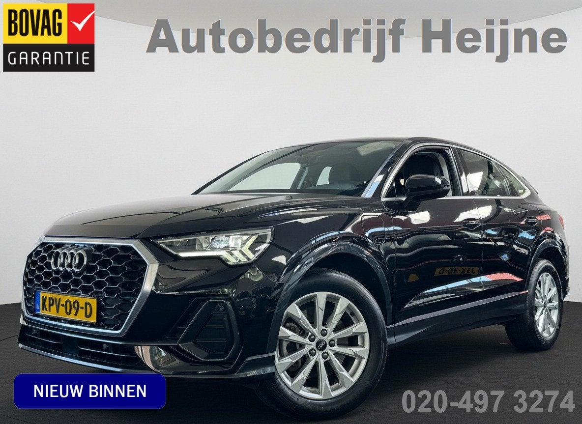 Audi Q3 Sportback 45 TFSI e 245PK BUSINESS EDITION PHEV LEDE, Auto's, Gebruikt, Zwart, Hybride Elektrisch/Benzine, SUV of Terreinwagen