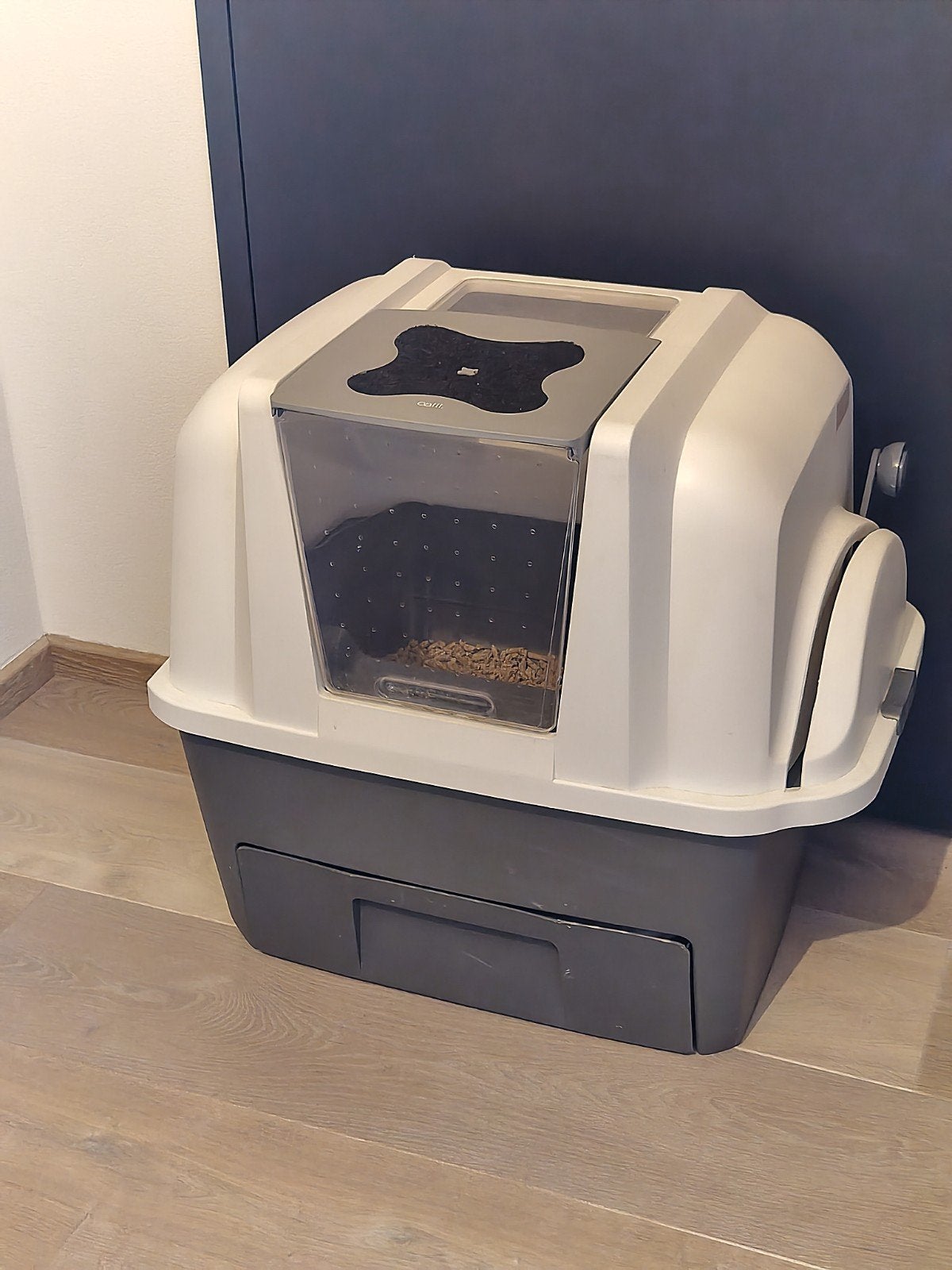 Semi automatische kattenbak, Ophalen