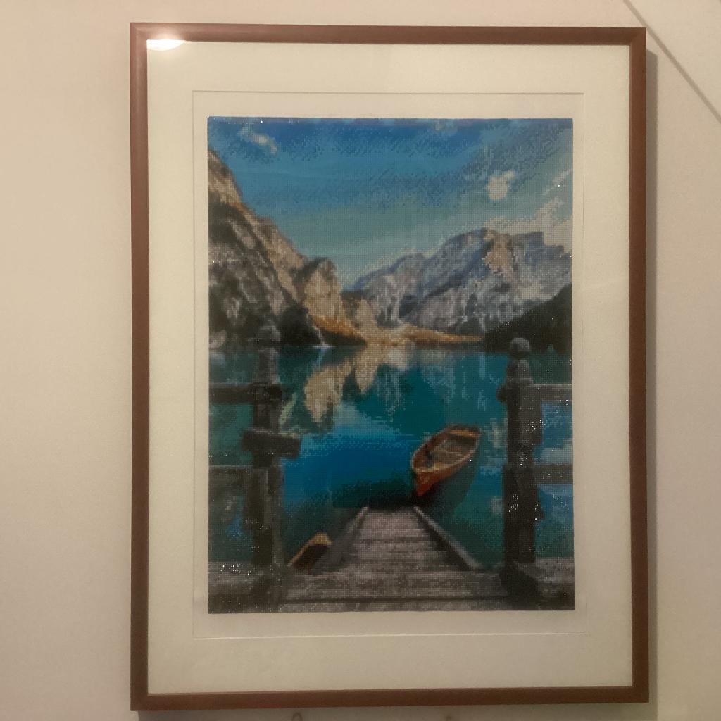 Ingelijste Daimond Painting, Ophalen, Zo goed als nieuw, Schilderij, 75 cm of meer