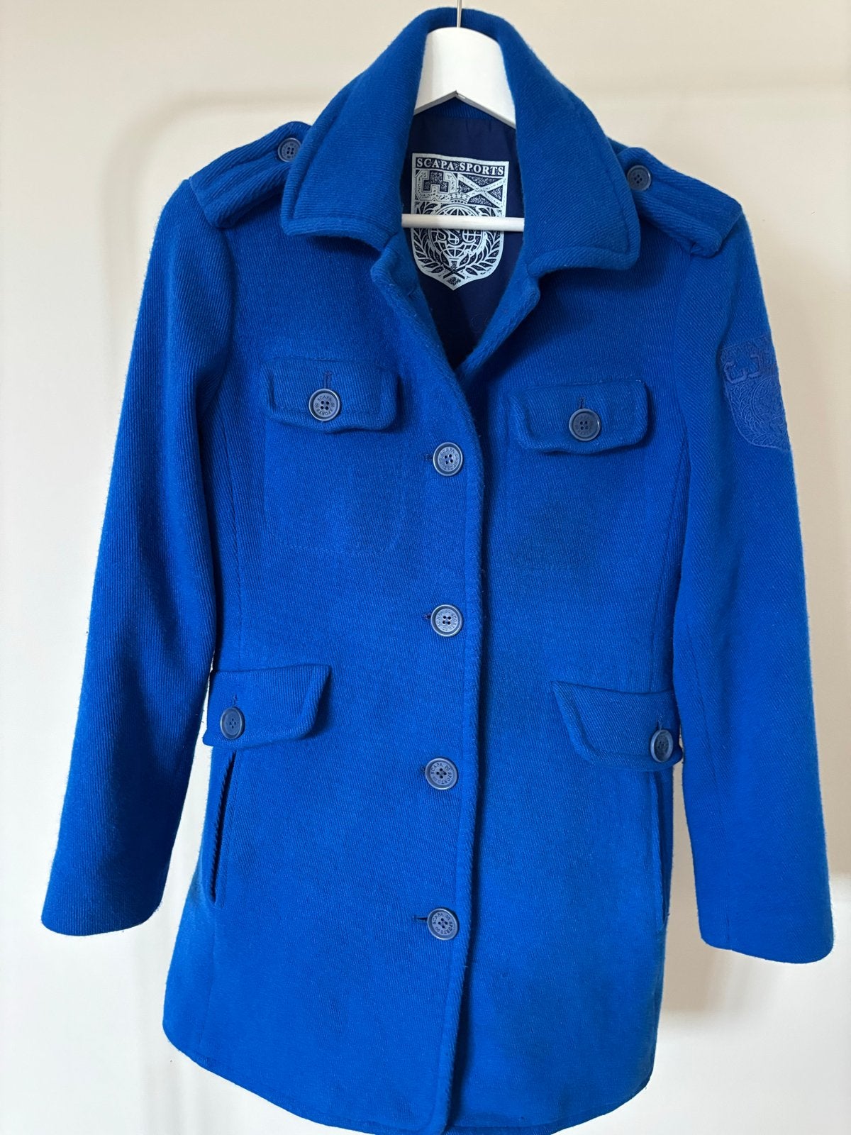 Mooie Scapa Sports Wollen Jas - Maat 38 (M), Verzenden, Zo goed als nieuw, Maat 38/40 (M), Blauw