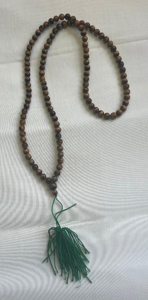 Mala Chakra - écht Tijgeroog - 106 cm- topconditie, Ophalen of Verzenden