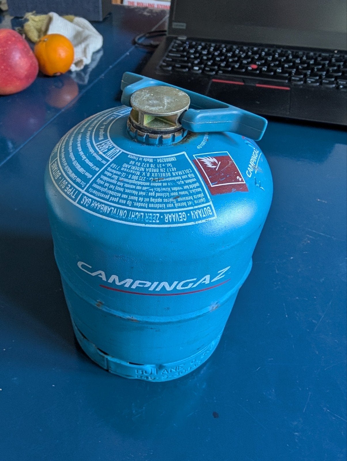 Lege Campingaz gasfles 1L (0,5kg butaan), Ophalen of Verzenden, Gebruikt