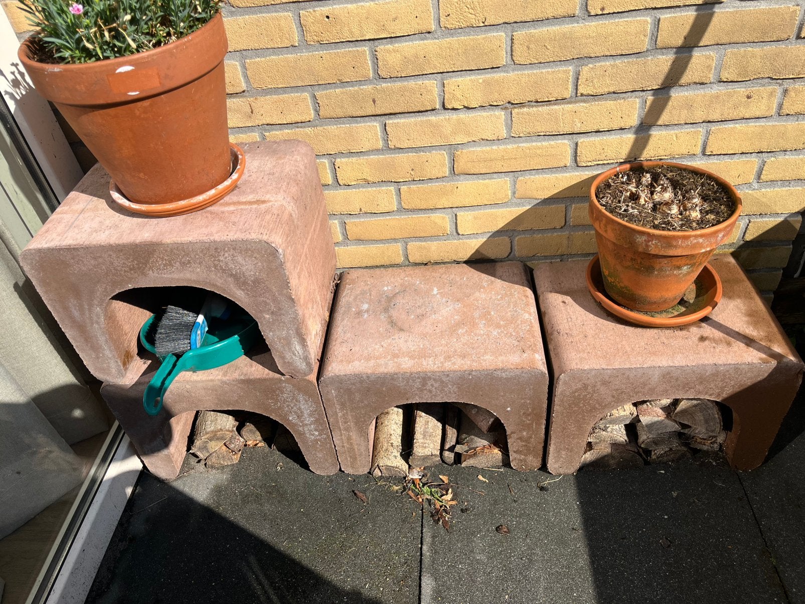 U blokken, Tuin en Terras, Tegels en Klinkers, Ophalen, Overige typen, Zo goed als nieuw, Minder dan 5 m²