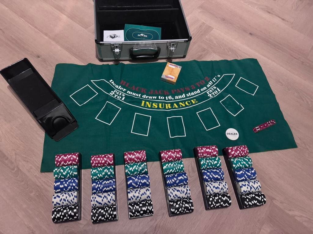 Pokerset NIEUW!, Hobby en Vrije tijd, Gezelschapsspellen | Kaartspellen, Ophalen of Verzenden, Zo goed als nieuw