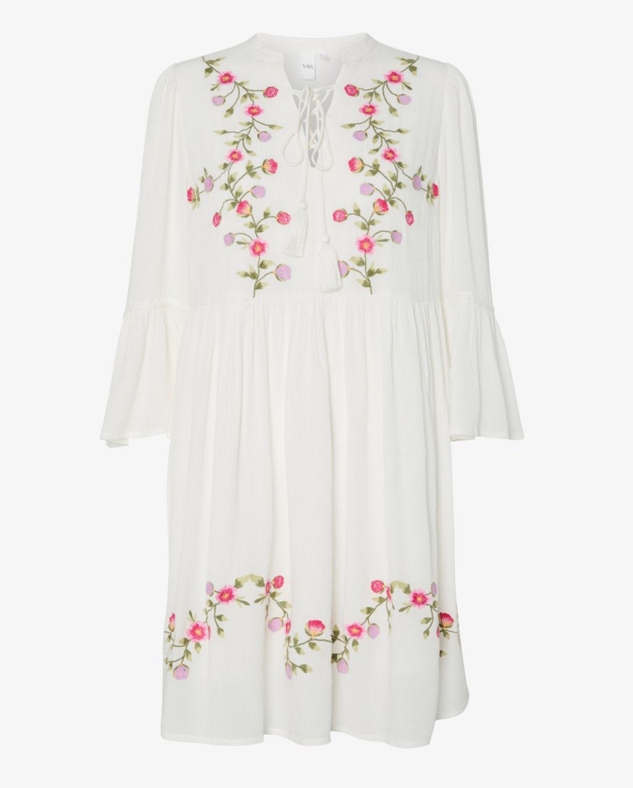 Y.A.S. Witte Jurk met Geborduurd Bloemenmotief - Nieuw, Kleding | Dames, Jurken, Ophalen of Verzenden, Nieuw, Wit