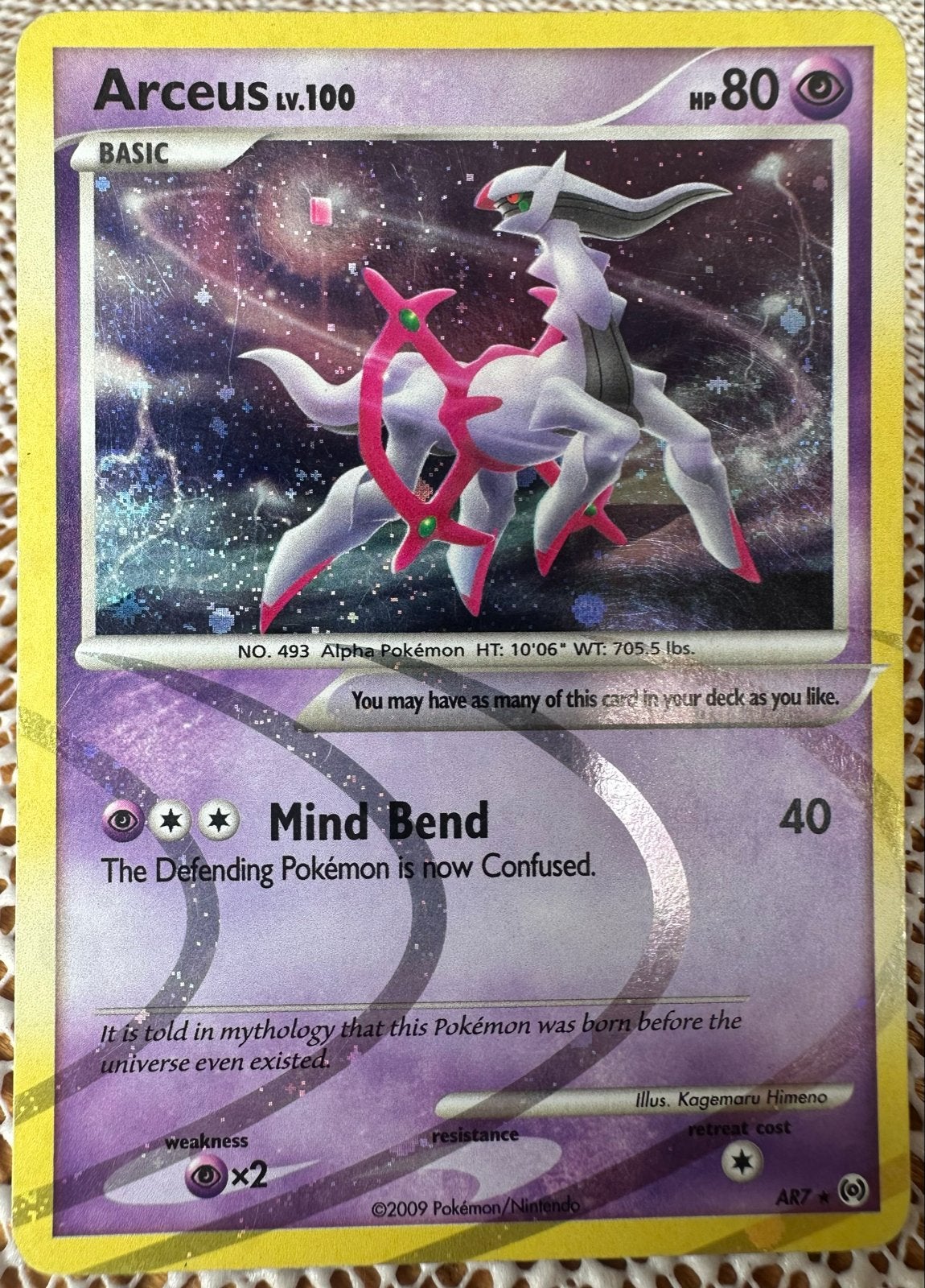 Arceus LV.100 - AR7 (2009), Ophalen of Verzenden, Gebruikt, Losse kaart
