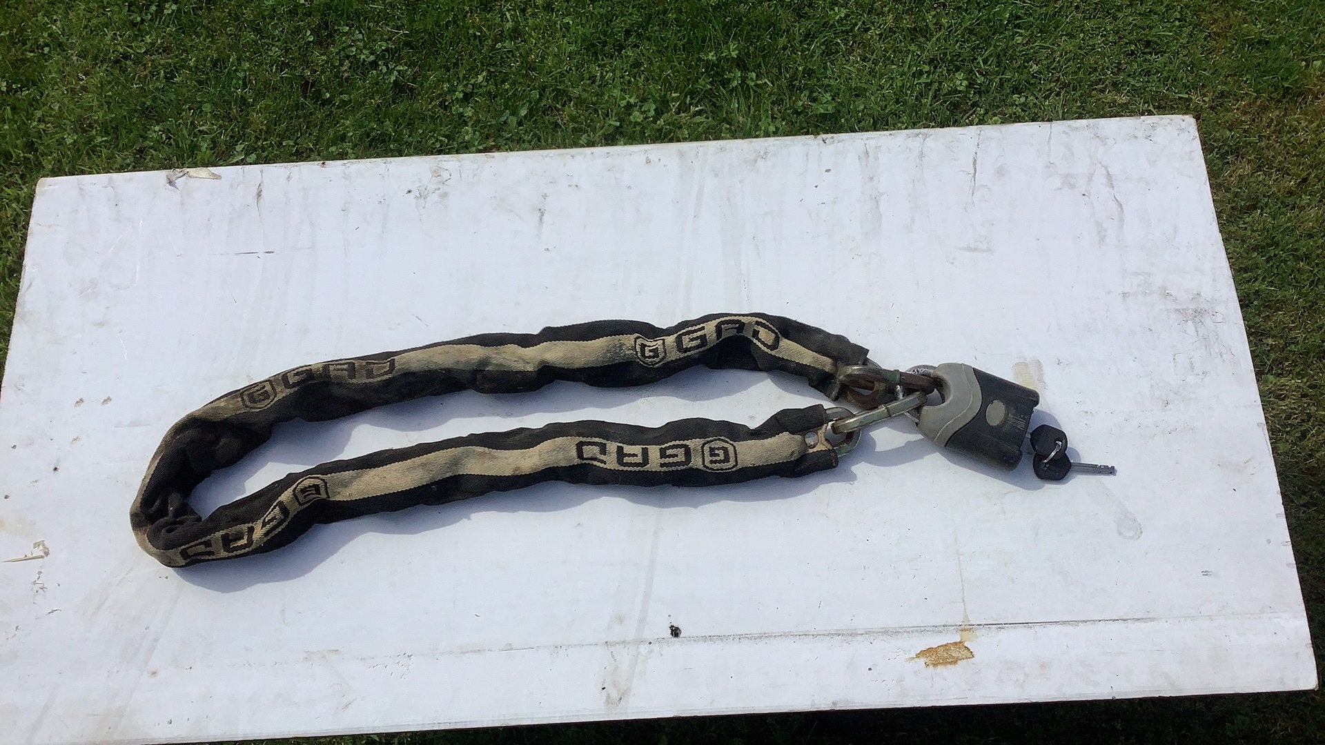 Zwaar motor ketting merk met GAD slot 130 cm lang., Ophalen of Verzenden, Gebruikt