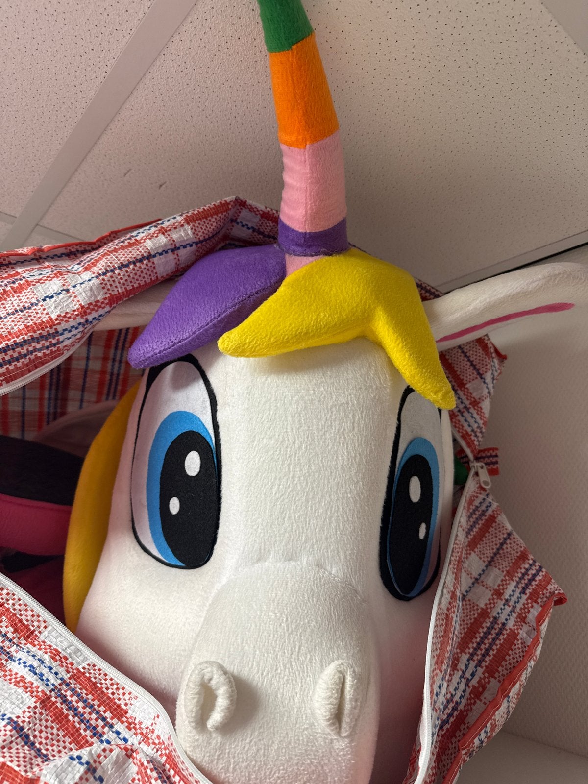 Unicorn Mascotte Kostuum - Perfect voor Feestjes!, Ophalen of Verzenden, Gebruikt