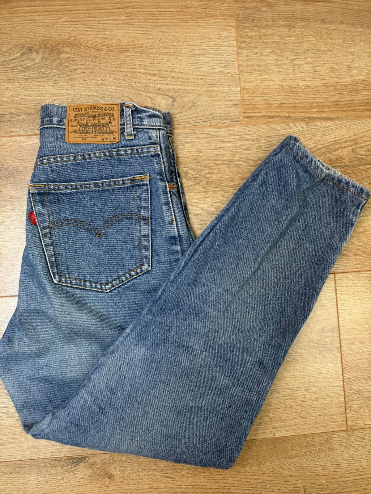 Levi’s 504 Jeans Lichtblauw W31 L32, Ophalen of Verzenden, Zo goed als nieuw, Blauw, W30 - W32 (confectie 38/40)