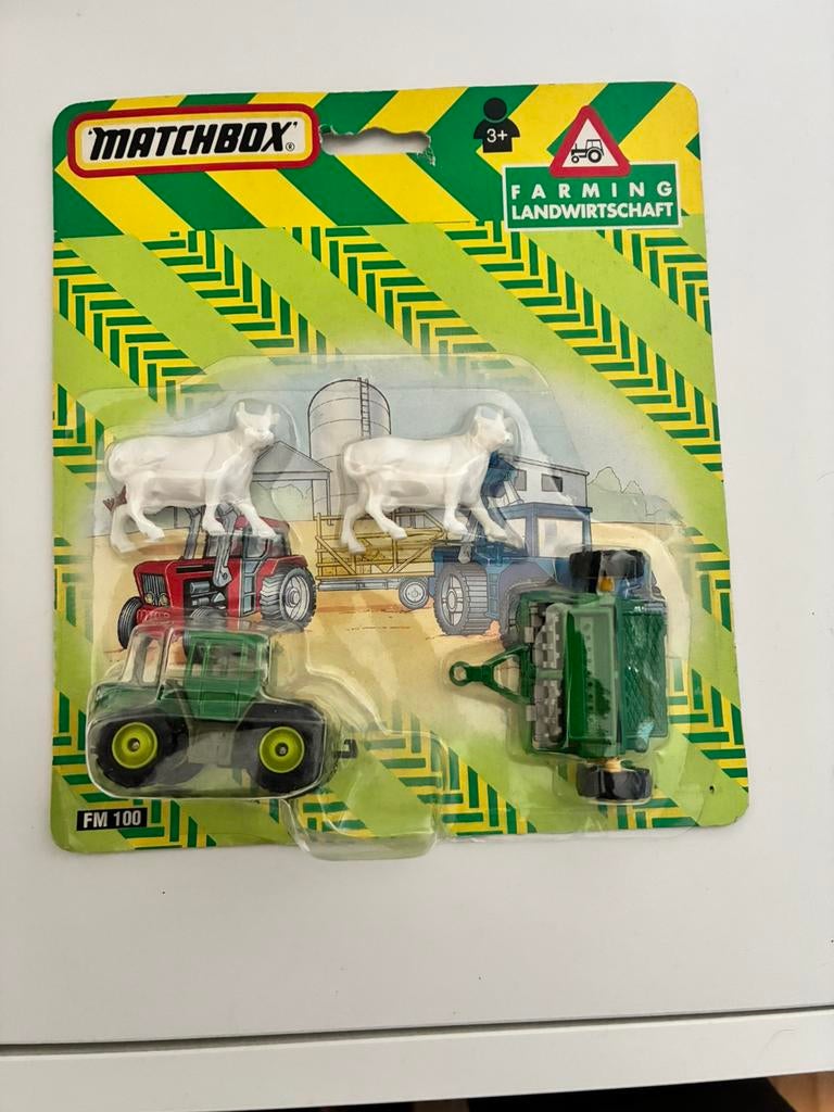 Matchbox Farming MB-Trac met zaaimachine, Ophalen of Verzenden, Zo goed als nieuw