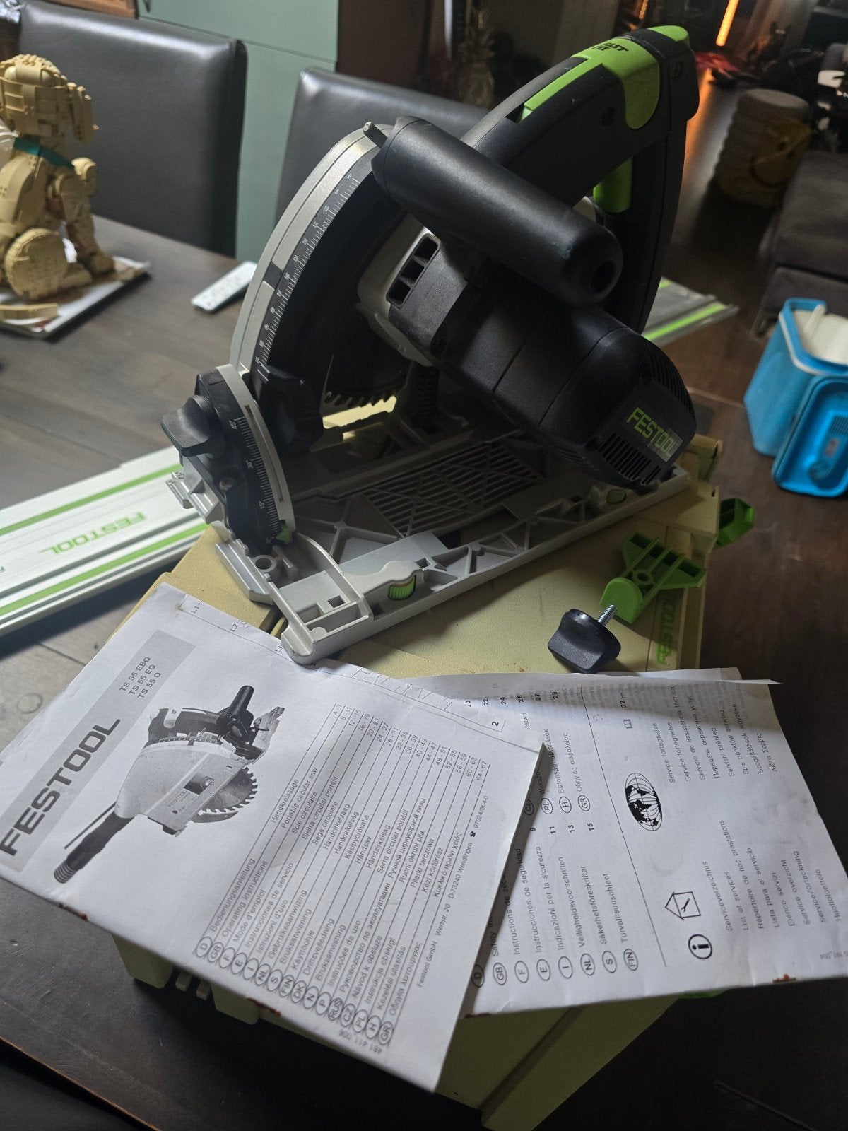 Festool invalzaag TS 55 EBQ-Plus met geleiderails, Ophalen, Gebruikt, Invalzaag, 30 tot 70 mm