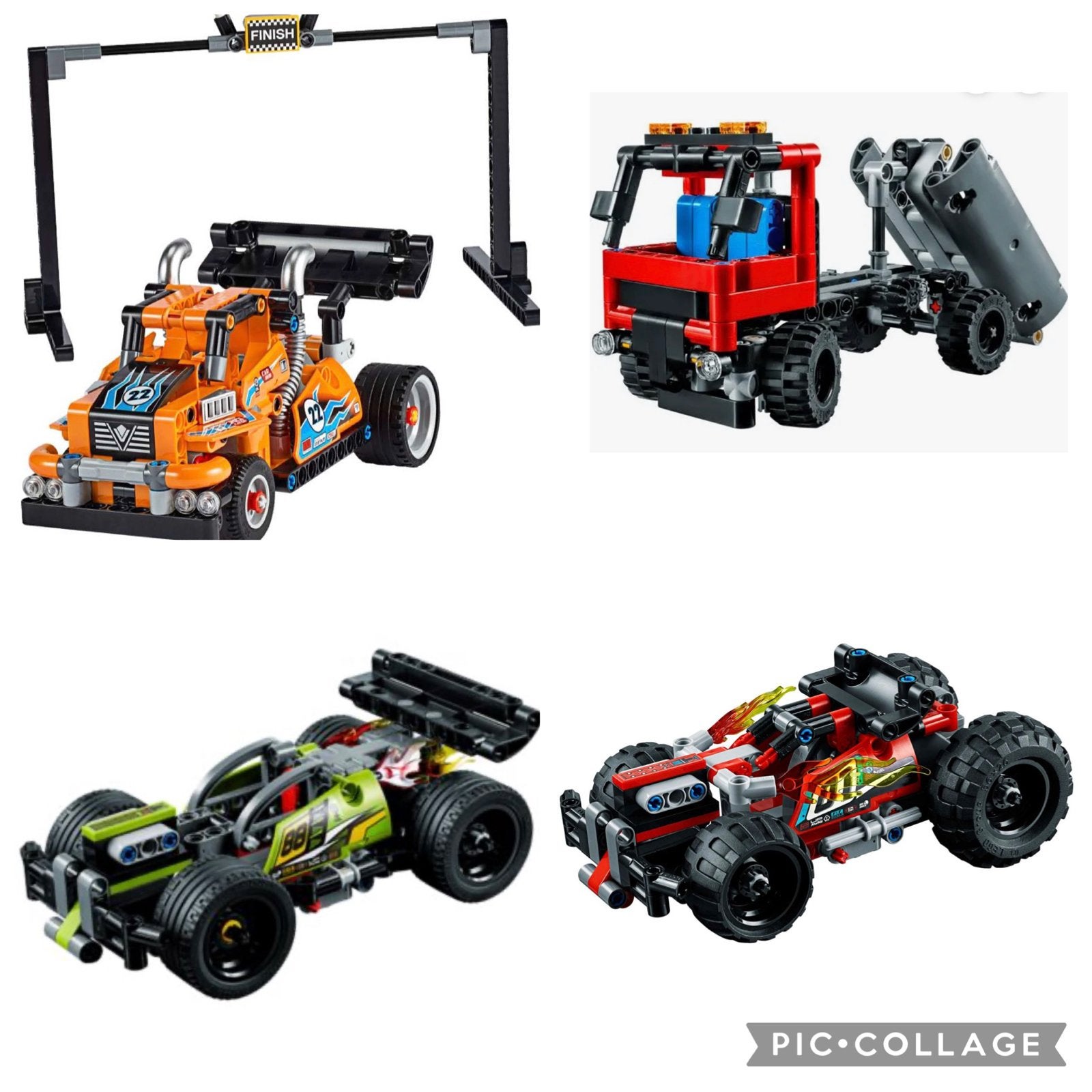 LEGO Technic Racers & Vrachtwagen Set (4 modellen), Gebruikt, Compleet, Lego, Ophalen of Verzenden