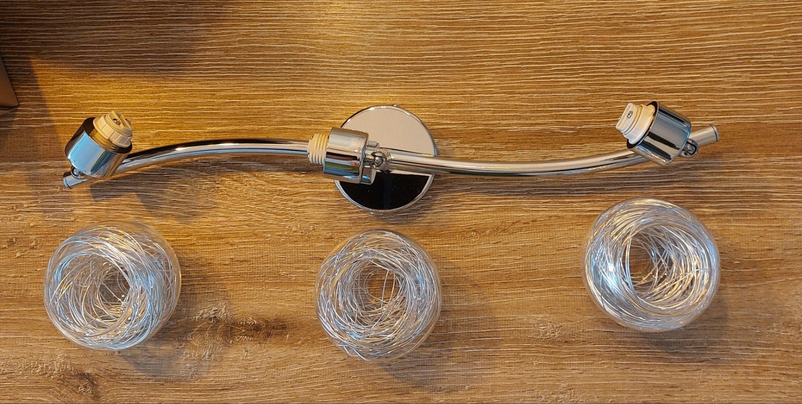 Verstelbare plafondlamp met 3 bollen, chroom, Ophalen of Verzenden, Nieuw, Metaal