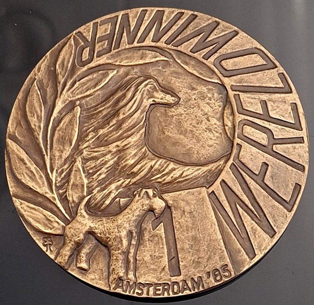 Penning Brons Hondenshow Wereldwinner 1985 Amsterdam, Postzegels en Munten, Penningen en Medailles, Ophalen of Verzenden, Brons