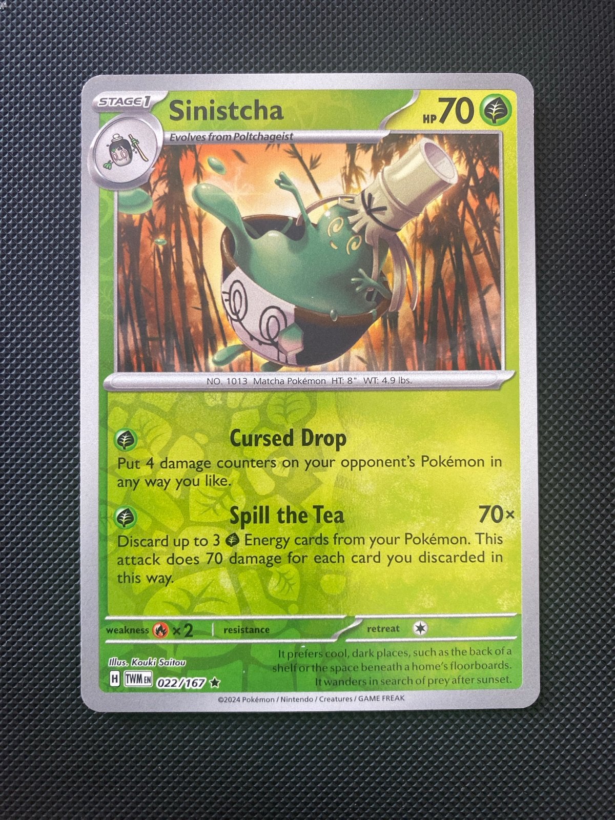 Sinistcha 022/167 Rare Reverse Holo Twilight Masquerade, Ophalen of Verzenden, Zo goed als nieuw, Losse kaart, Foil