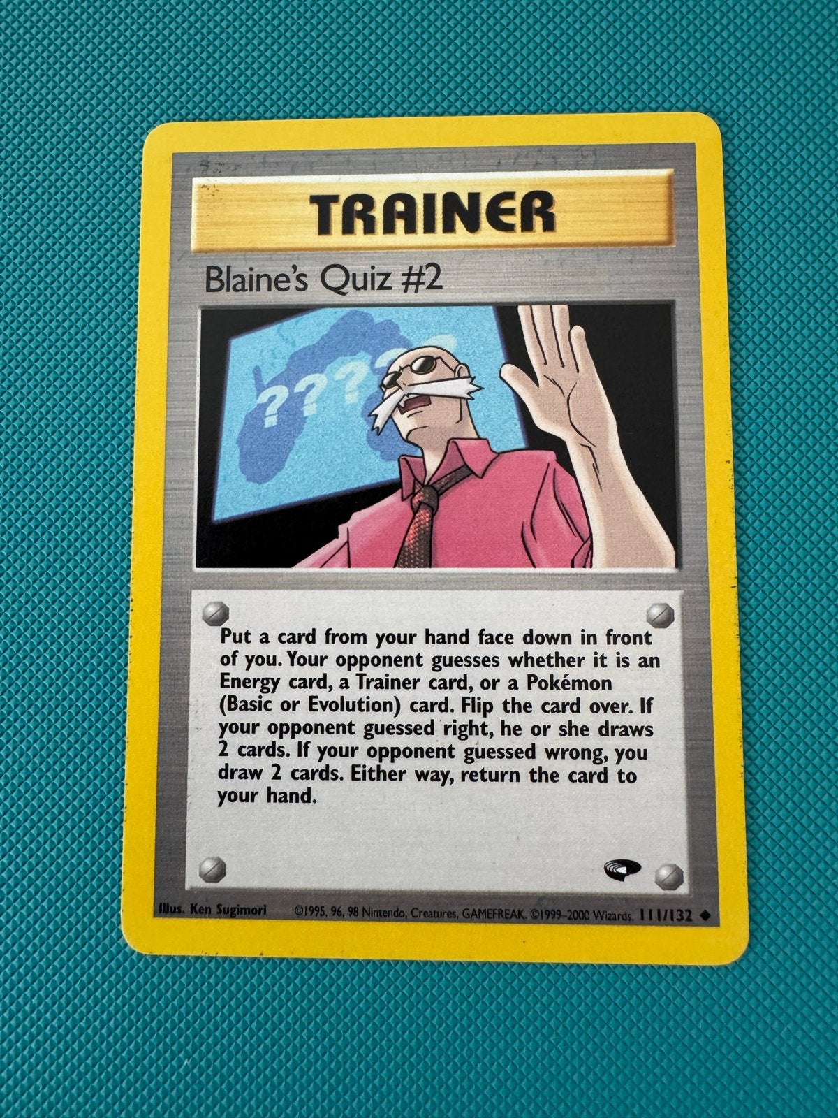 Pokemon TCG: Blaine's Quiz #2 Trainer Kaart, Ophalen of Verzenden, Gebruikt, Losse kaart