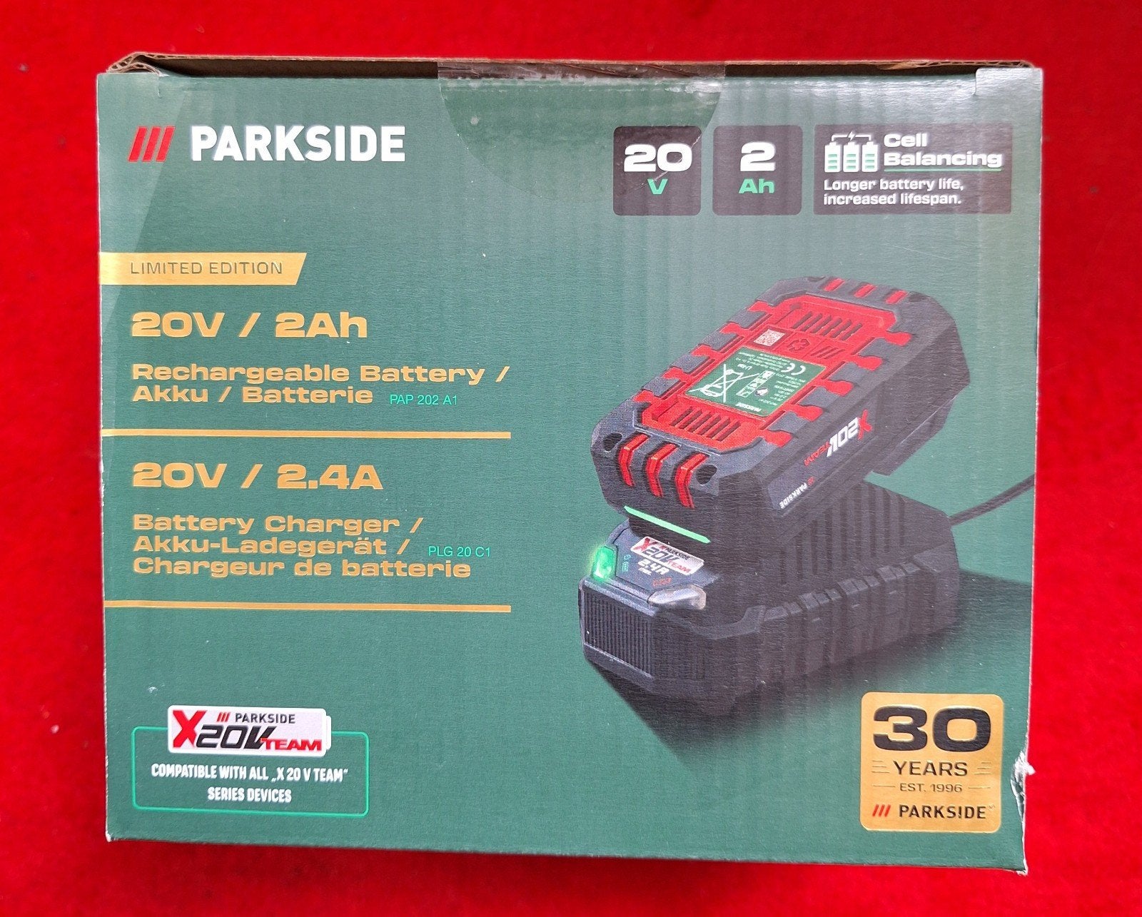 Parkside X 20V Team 20 volt Accu 2 Ah en Oplader Set - Nieuw, Ophalen, Nieuw, Accuboormachine, Parkside