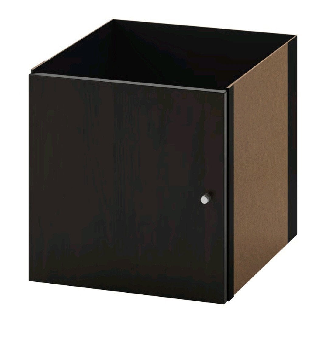 IKEA KALLAX inzet met deur, donkerbruin, nieuw in doos, 4x, Ophalen, Nieuw