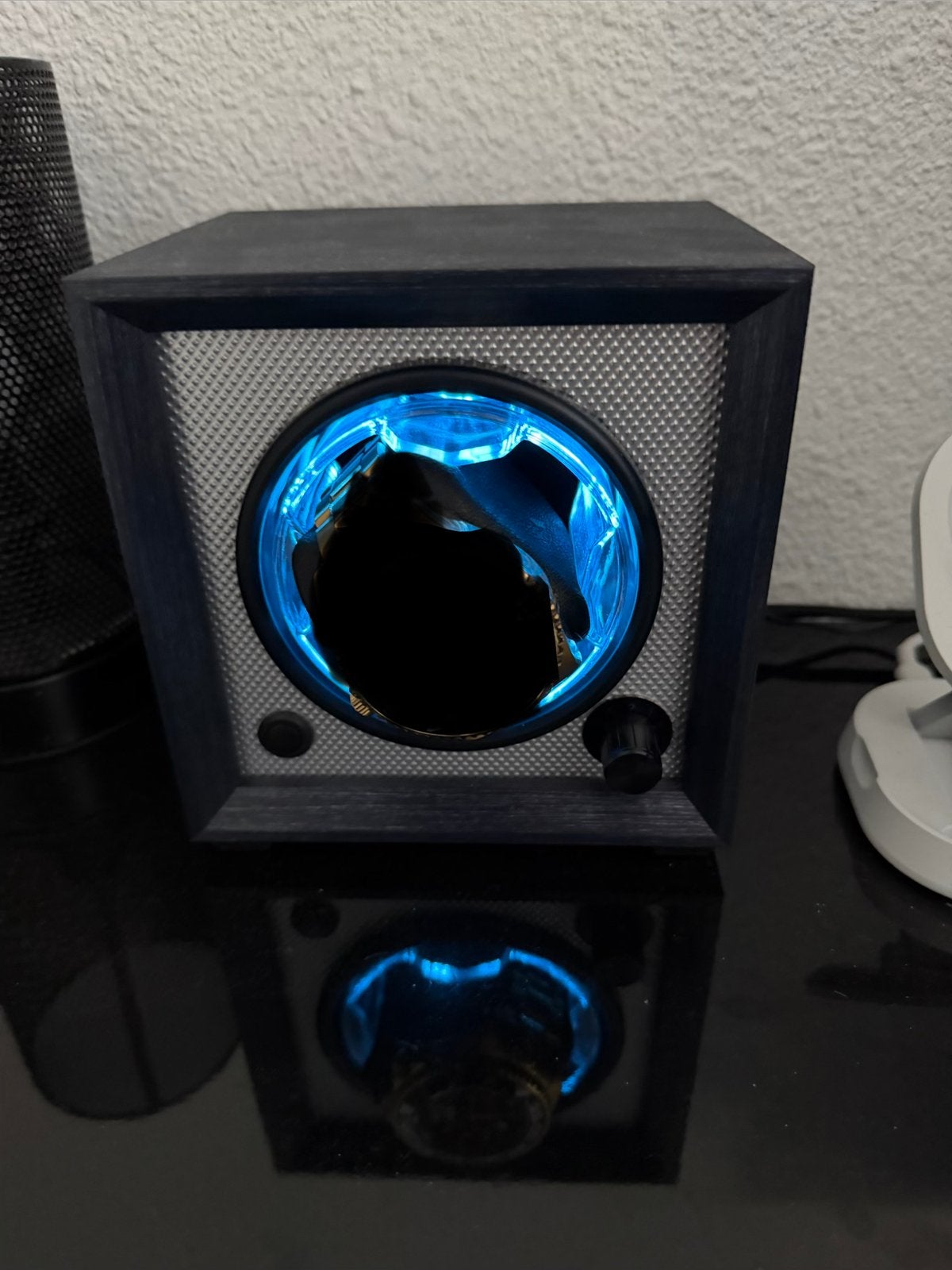 Zgan Klarstein watchwinder met luxe blauwe verlichting, Ophalen of Verzenden, Zo goed als nieuw, Staal, Overige merken