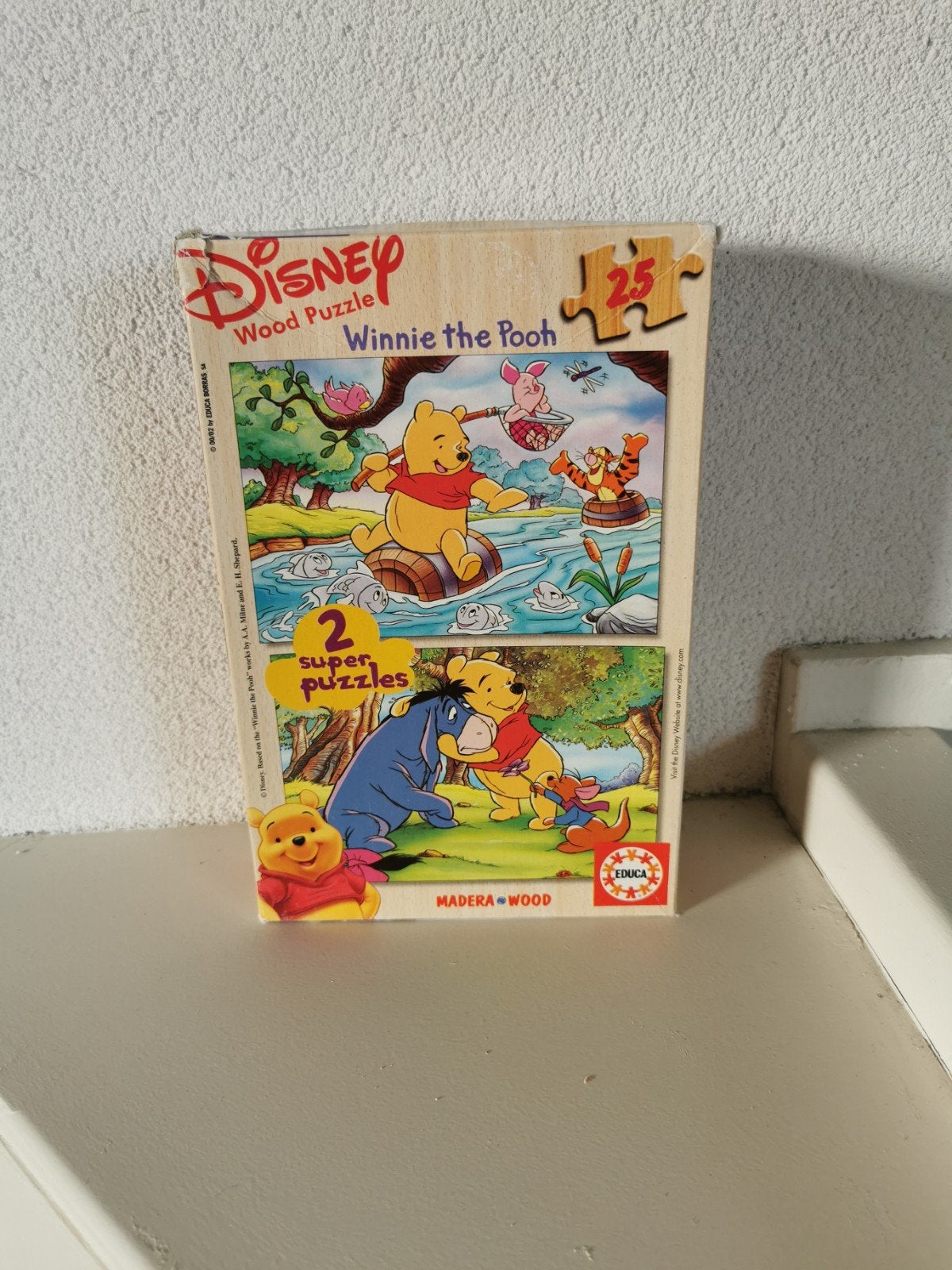 Disney Winnie the Pooh Houten Puzzel - 2 Super Puzzels, 2 tot 4 jaar, Gebruikt, 10 tot 50 stukjes, Ophalen of Verzenden