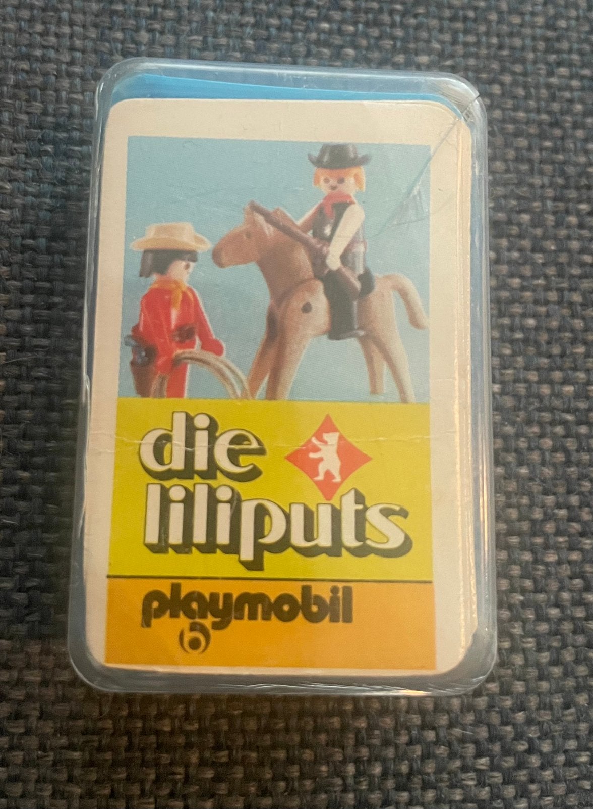 Vintage 1974 mini kwartetspel playmobil, Gebruikt, Complete set, Overige typen, Ophalen of Verzenden