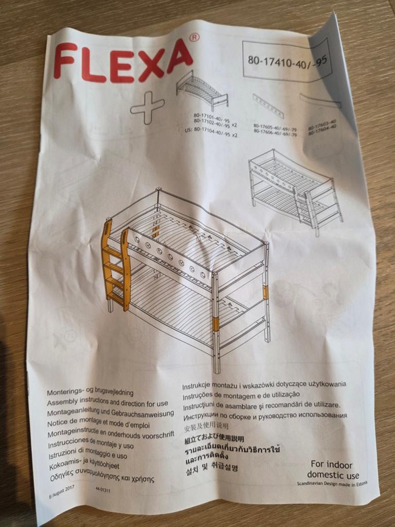 Flexa stapelbed onderdelen - stapelbed, Ophalen, Gebruikt, 90 cm, Tweepersoons