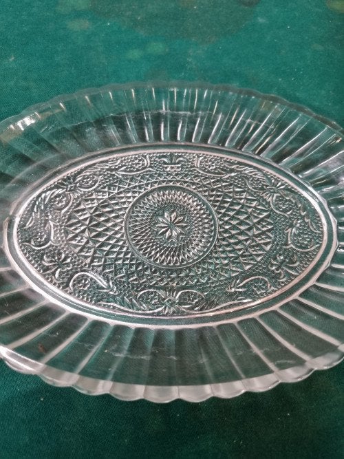 schaaltje bewerkt geslepen kristal ovaal, Ophalen of Verzenden, 'T Olde Gre-j, Info@toldegrej.nl, Endepoelstraat 20f Didam