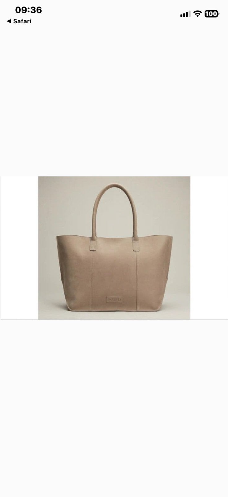 Shabbies Amsterdam Leren Shopper - Nieuw met kaartje, Ophalen, Nieuw, Beige, Shopper