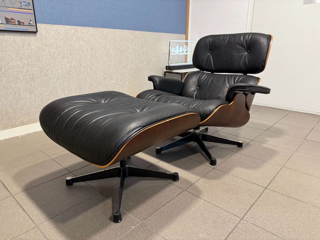 Herman Miller | Eames | Lounge Chair & Ottoman | Palisander, Hout, Gebruikt, Herman Miller, 75 tot 100 cm