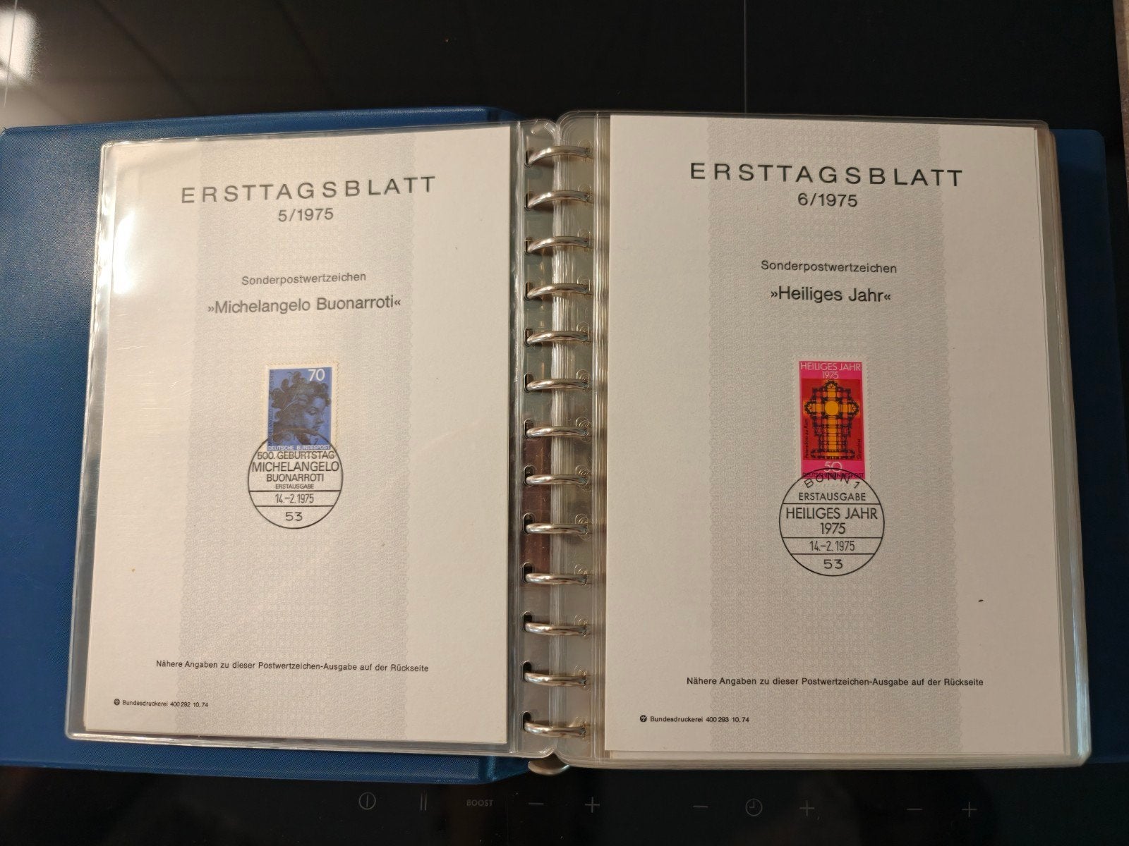 Map met Duitse "Eerste dagblad", Postzegels en Munten, Postzegels | Eerstedagenveloppen, Ophalen, Onbeschreven, Europa