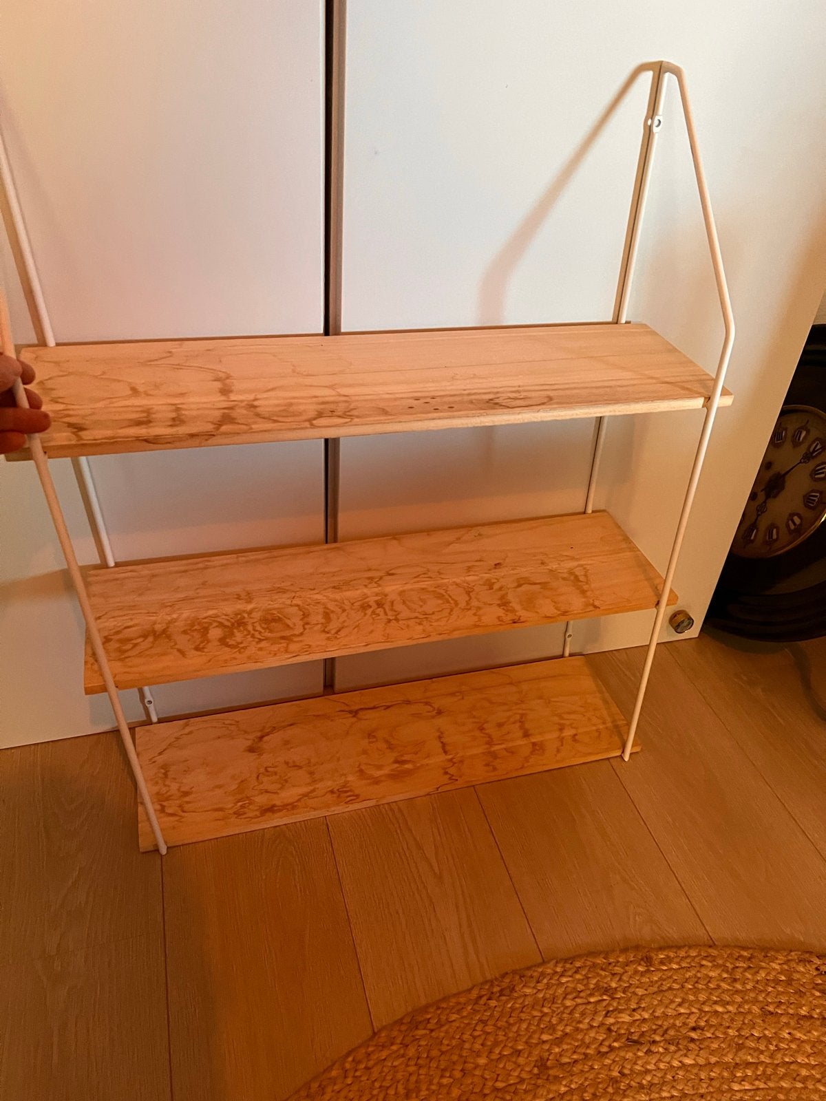 Wandrek met 3 houten planken voor keuken of andere ruimte, Ophalen, Gebruikt