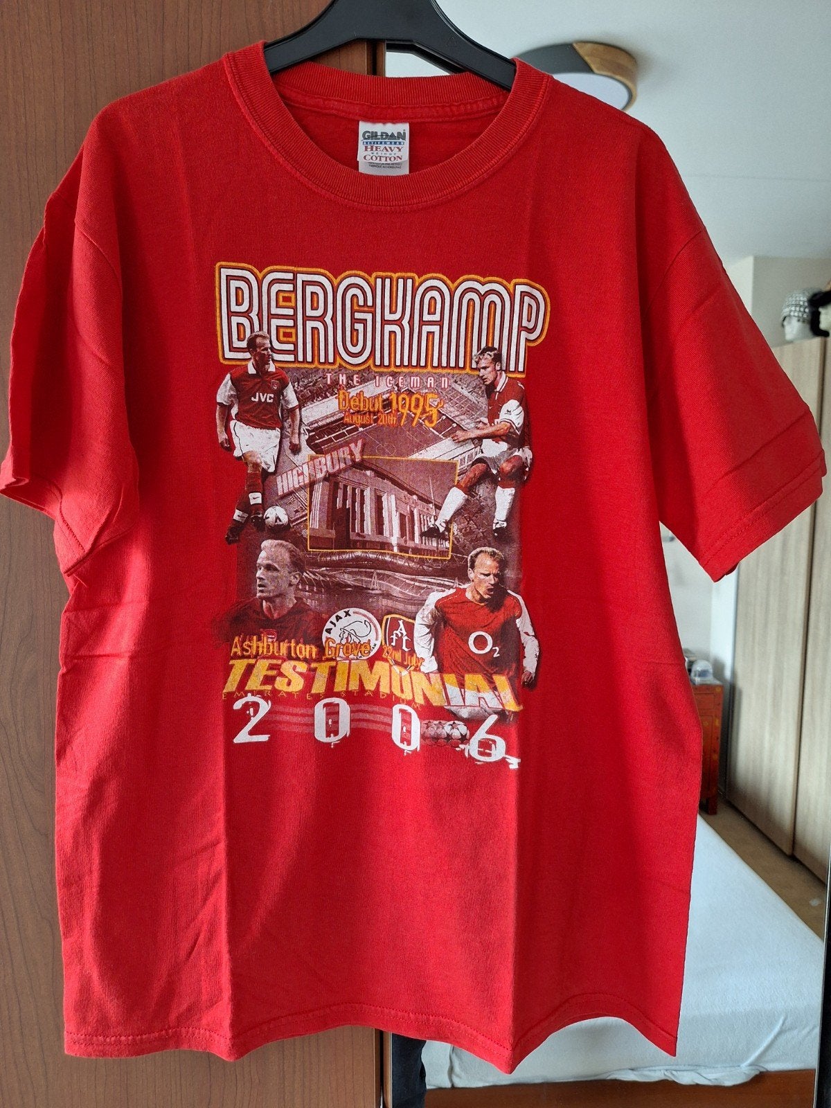 Dennis Bergkamp testimonial shirt Ajax, maat m, Maat 48/50 (M), Nieuw, Ophalen of Verzenden, Rood