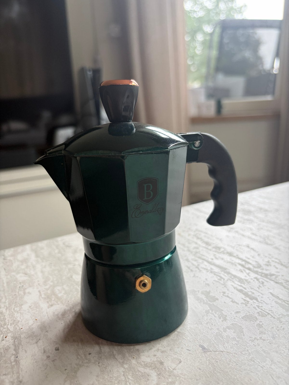 Berlinger Haus Moka Pot / Percolator Emerald Groen, Witgoed en Apparatuur, Koffiezetapparaten, Overige modellen, Nieuw, Gemalen koffie