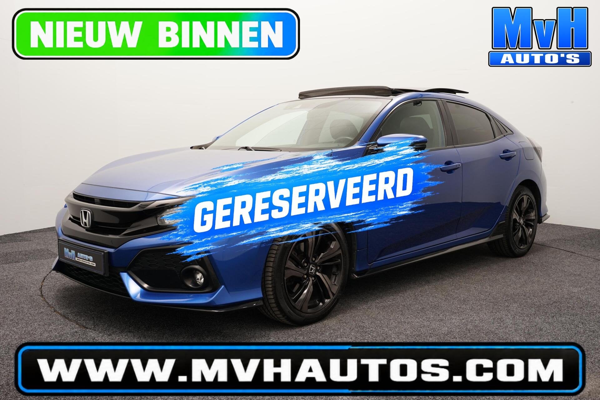 Honda Civic 1.5 i-VTEC Sport Plus|SCHUIFDAK|ACC|CAMERA|NAP, Auto's, Voorwielaandrijving, Dealer onderhouden, Stof, Euro 6