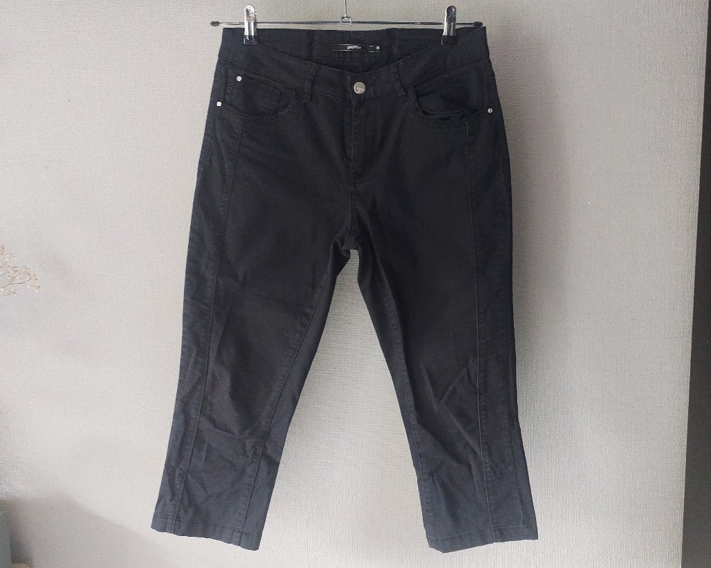 Zwarte capri broek kuitbroek van Promiss, maat 38, Maat 38/40 (M), Promiss, Zwart, Ophalen of Verzenden