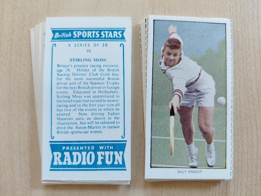 British Sports Stars complete set 20 trade cards sport 1956, Ophalen, Overige sporten, Poster, Plaatje of Sticker