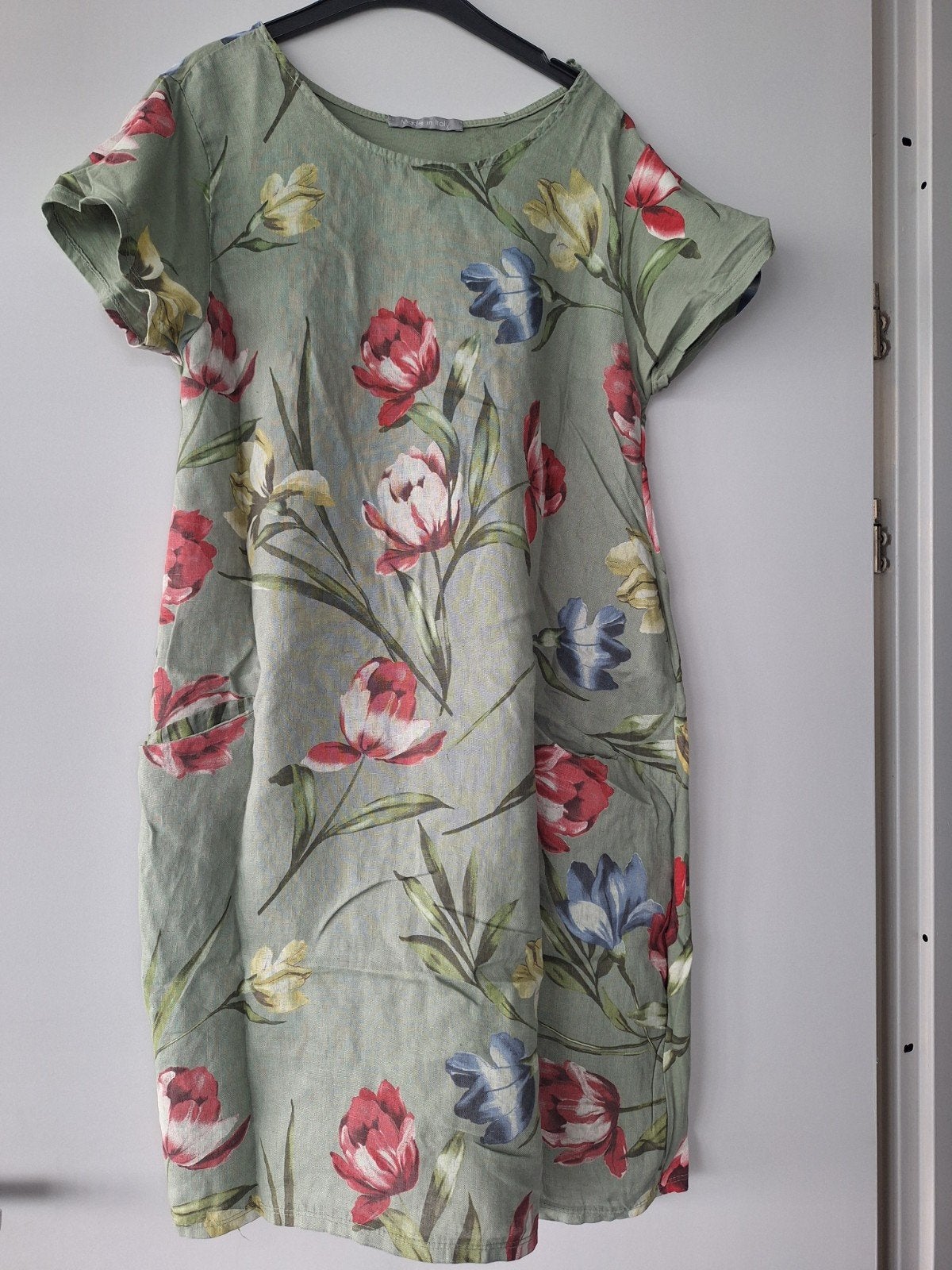 Zomerjurk met bloemenprint, Made in Italy, Maat 42/44 (L), Ophalen of Verzenden, Zo goed als nieuw
