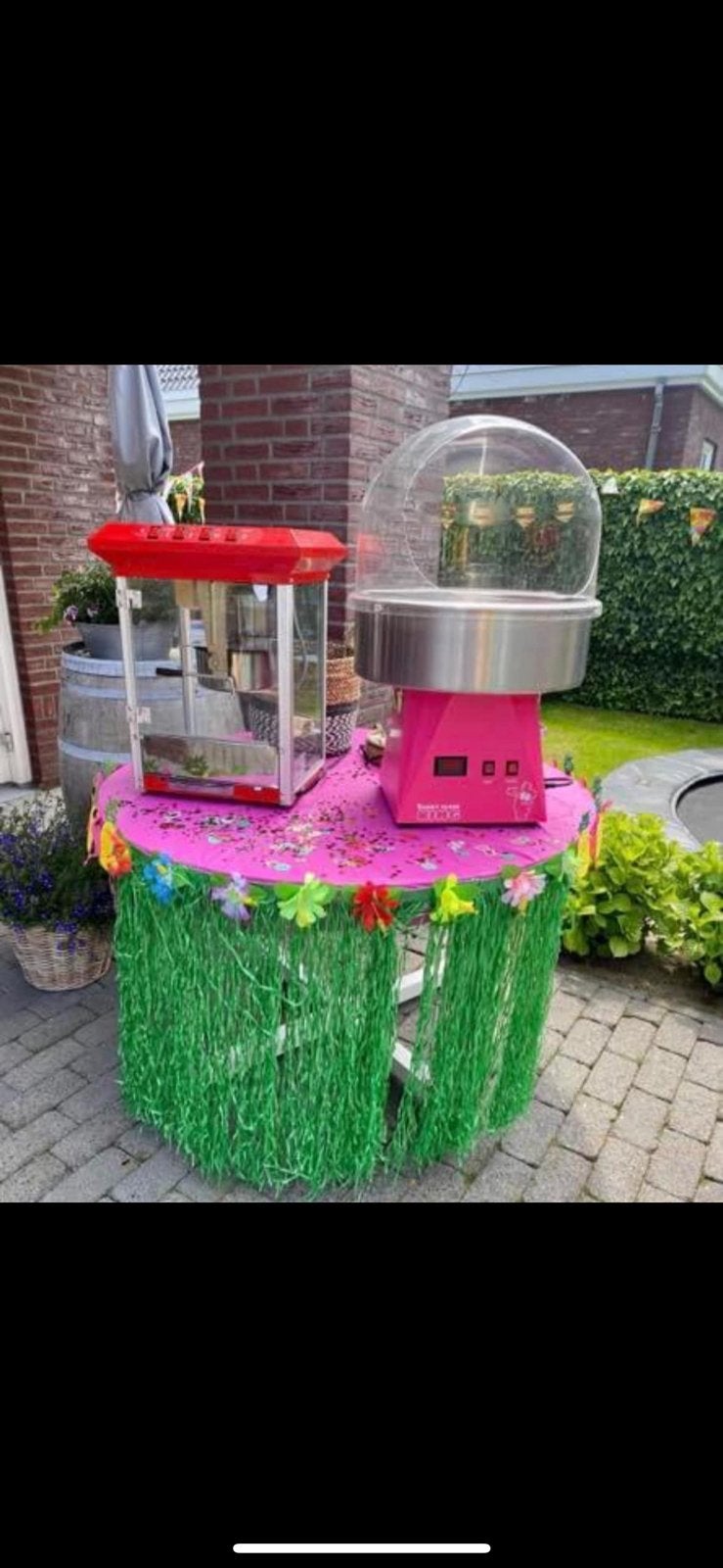 Suikerspin of Popcorn machines te huur, Hobby en Vrije tijd, Ophalen of Verzenden, Zo goed als nieuw, Overige