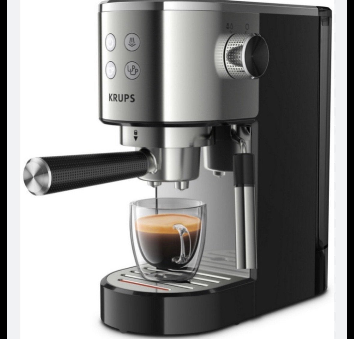 Krups Virtuoso + XP444 Espresso Apparaat - Nieuw, Stoompijpje, ., Espresso apparaat, Nieuw
