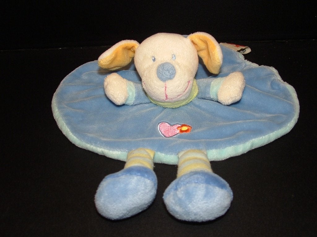 NICOTOY HOND KNUFFELDOEKJE ROND VELOURS BLAUW MET, Ophalen of Verzenden, Nieuw, Overige typen