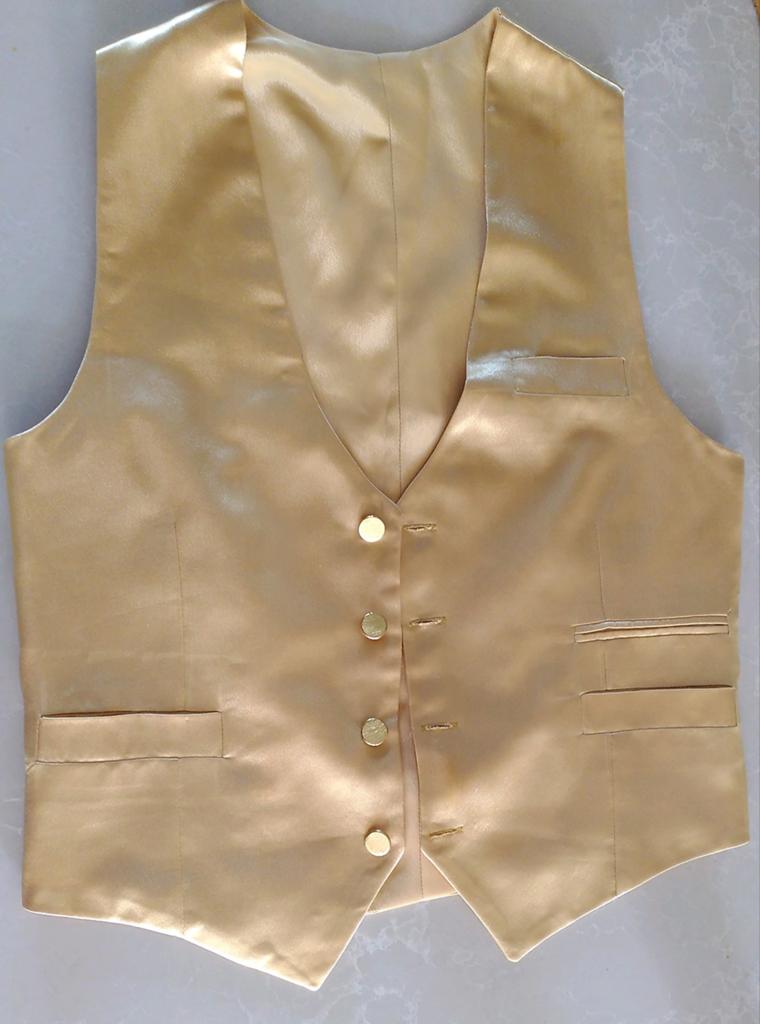 Gouden gilet zijden, in nieuwstaat, Ophalen of Verzenden, Zo goed als nieuw, Overige kleuren, Accessoires