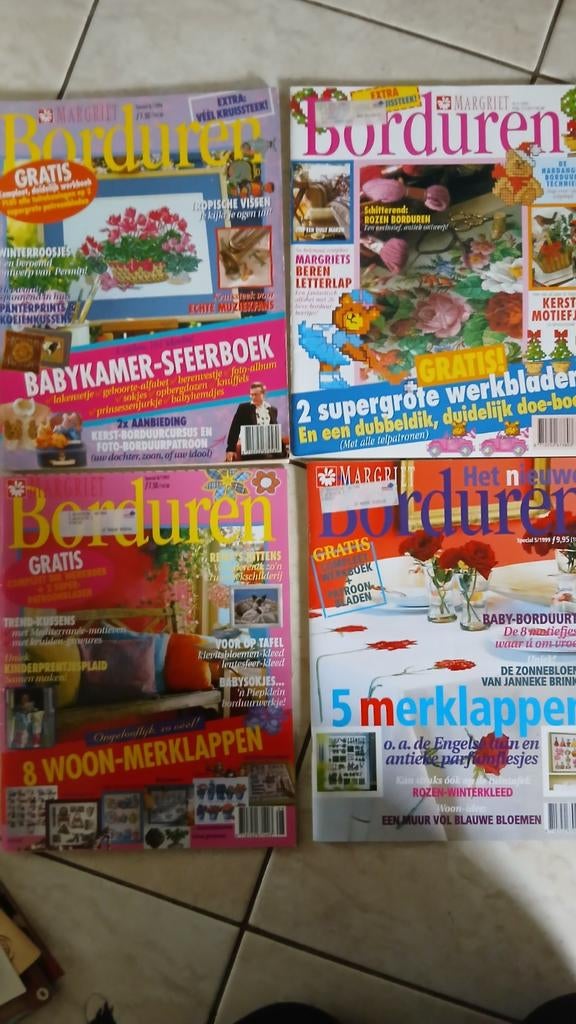 4 leuke borduur bladen, Verzenden, Patroon