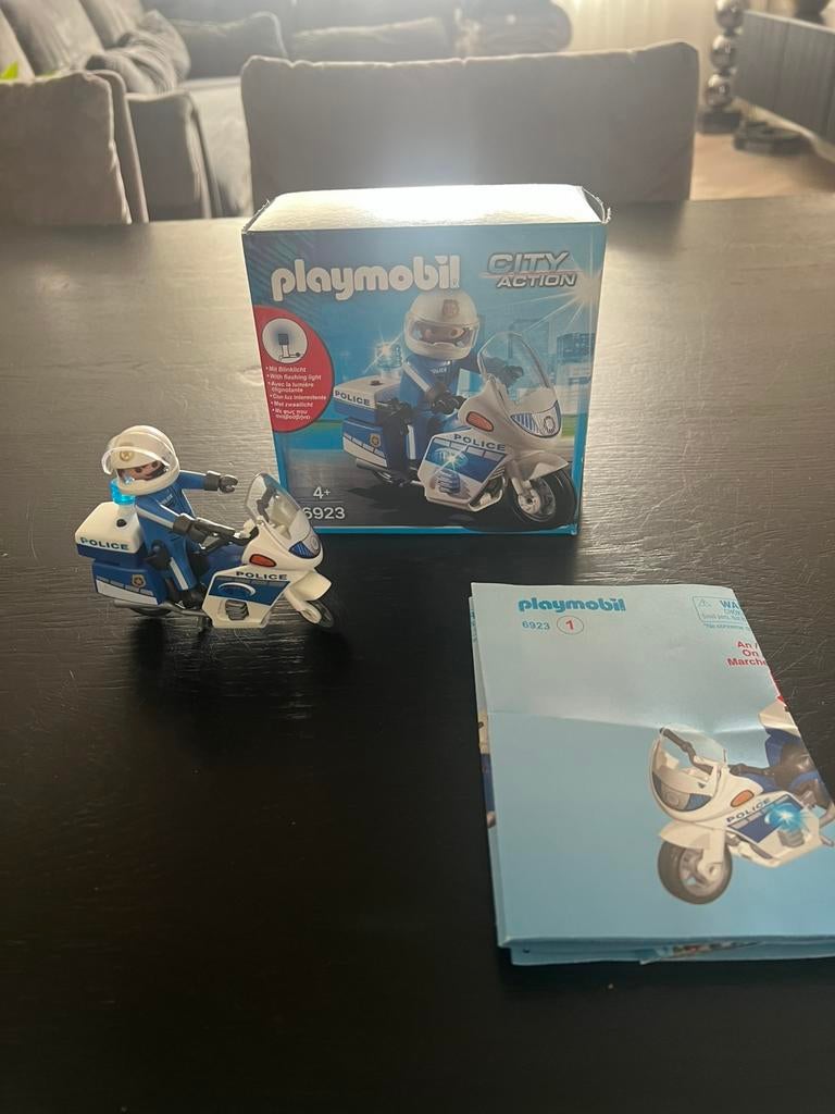 Playmobil politie motor 6923, 1 speler, Racen en Vliegen, Ophalen of Verzenden, Zo goed als nieuw